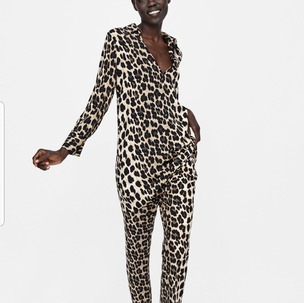 Zara Animal print pant set